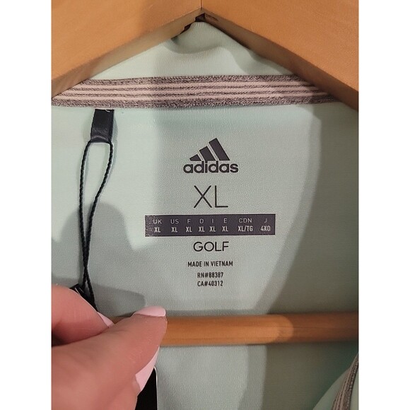 NWT Adidas Golf Ultimate 365 Heather Polo Shirt XL Green Performance Stretch - Picture 4 of 10
